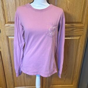 Ivory Ella Pink Long Sleeve Shirt, Size Small